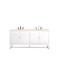 James Martin Vanities Athens 72in Double Vanity, Glossy White w/ 3 CM Eternal Marfil Top E645-V72-GW-3EMR - alternate 1